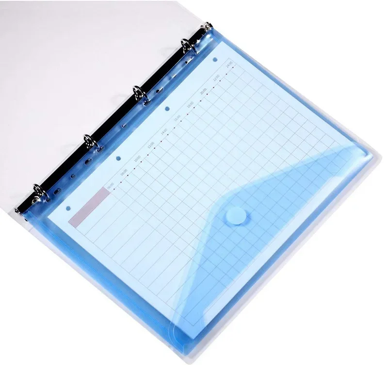 10PCS A4 파일 가방 파일 루스 리프 사무실 학생 문구 용품 대용량 방수 문서 주최자