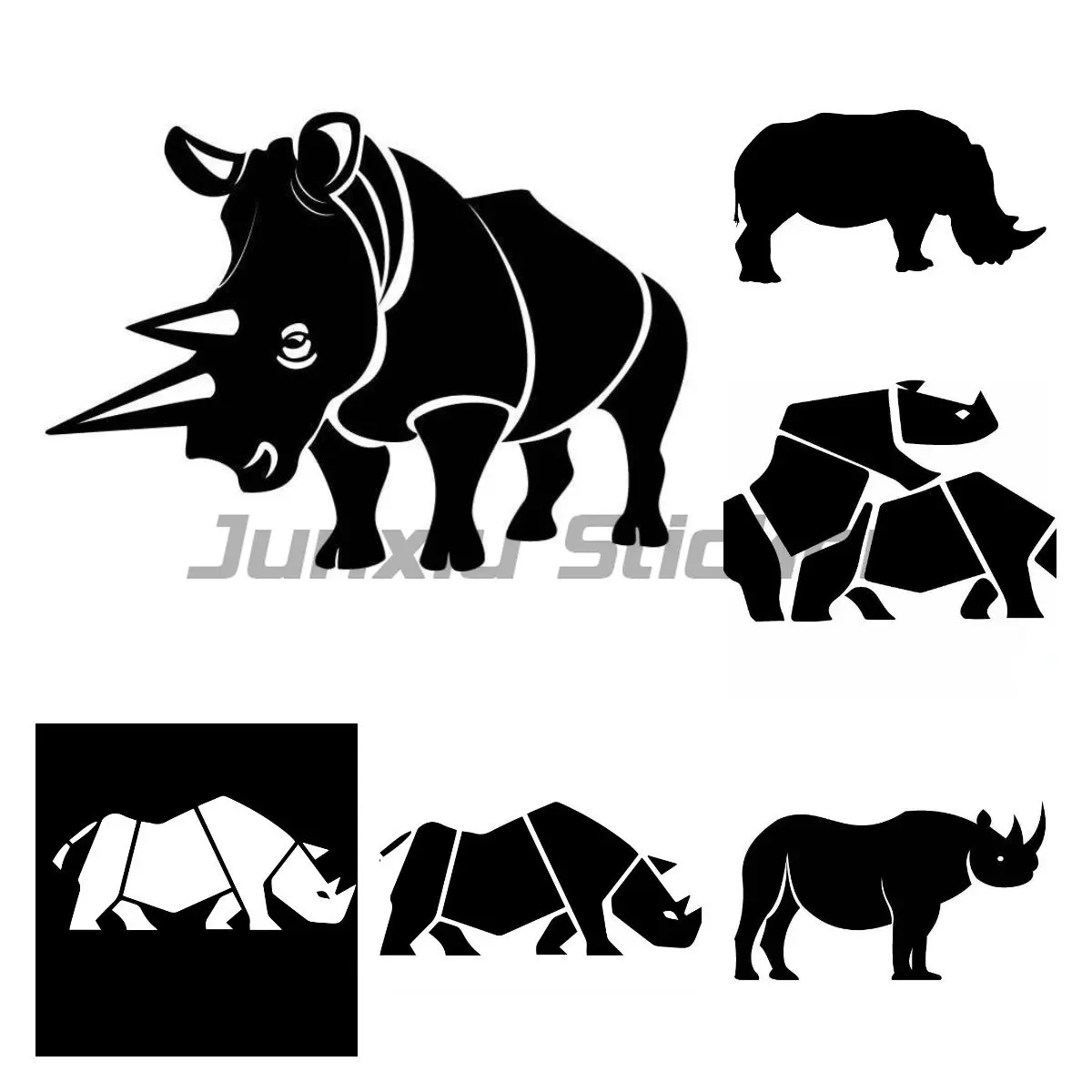 Creative Rhinoceros Decals Exterior Accessories Stickers on The Car Door Car Styling Stickers and Car Body Decal