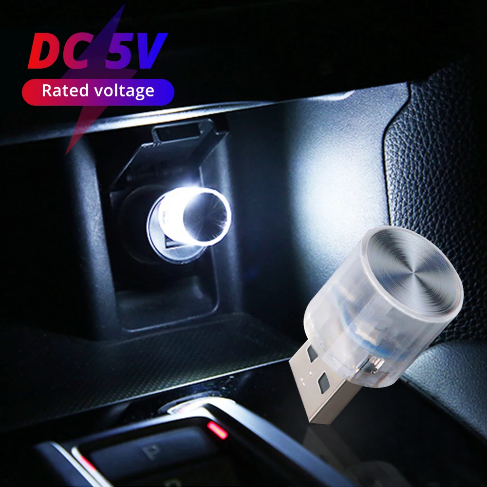 

1pcs Car Mini Lamps DC 5V USB LED Atmosphere Night Lights Decorative for Party Automotive PortablePlug Play Interior Ambient Led