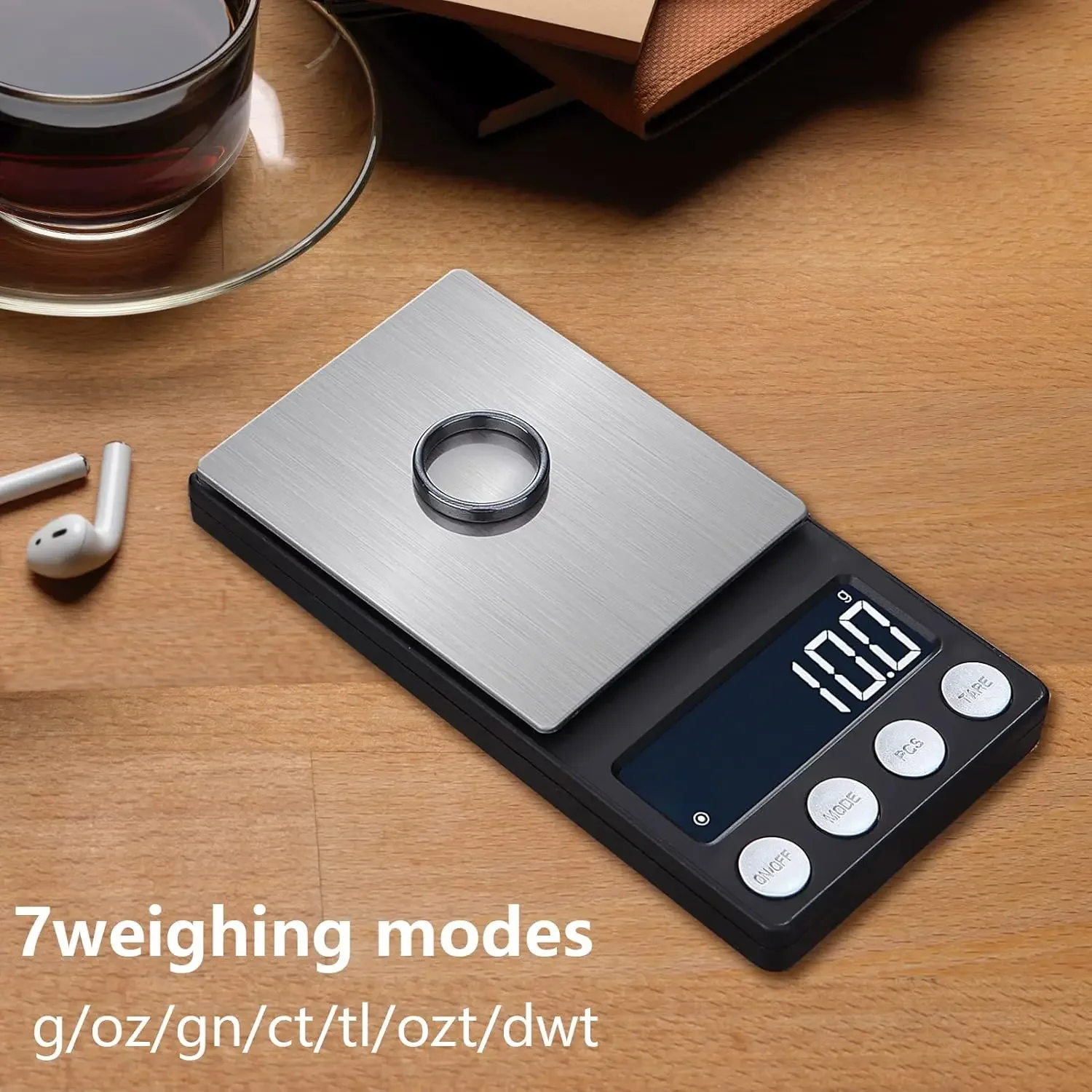 High-Precision Digital Jewelry Pocket Scale with LCD Display