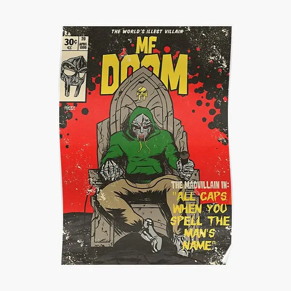

Современный постер Rapper Doom в стиле хип-хоп, домашняя живопись, настенная комната, забавная картина, декор, искусство, винтажный настенный Принт без рамки