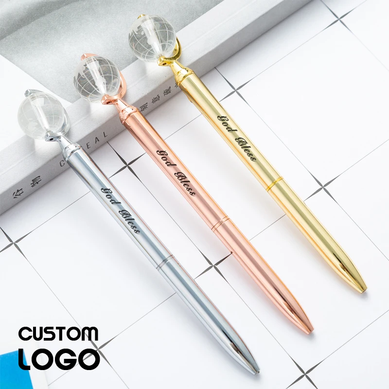 Fashion Modeling Globe Metal Ballpoint Pen Creative Custom Logo Office Accessories Gift Pen School Supplies Korean Stationery sandbox modeling materials accessories environmental supplies landscape scenery backdrop kits bark