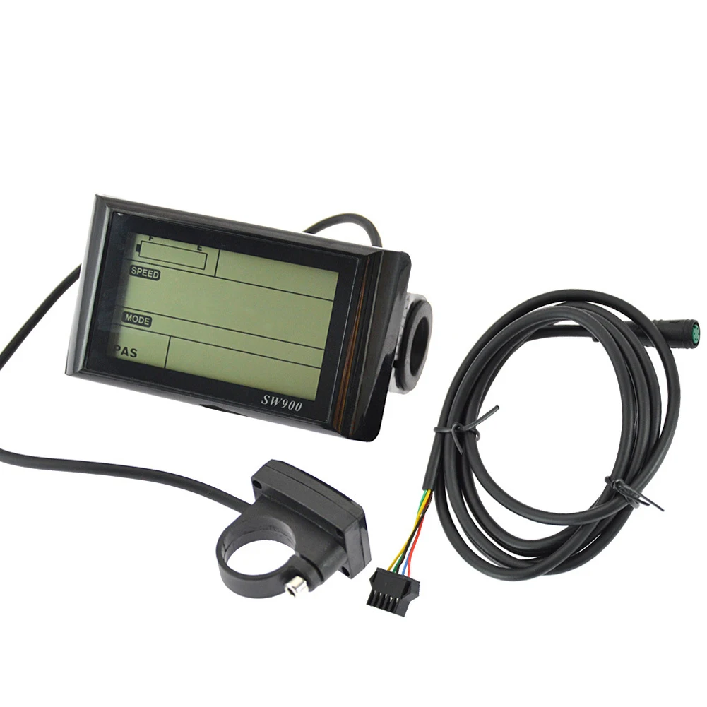 

Cycling Outdoor Sports Display Screen Display Meter Useful LCD S900 1 Pcs 110*62mm 180cm Black Electric Bicycle