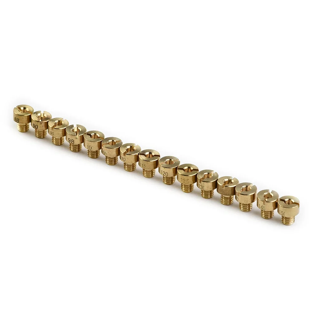 15x Car Carb Main Jets For Mikuni Carburetor 604 VM22 VM24 VM26 VM30 26mm 28mm For Bike 125cc-250cc Engine Motorcycle Bike