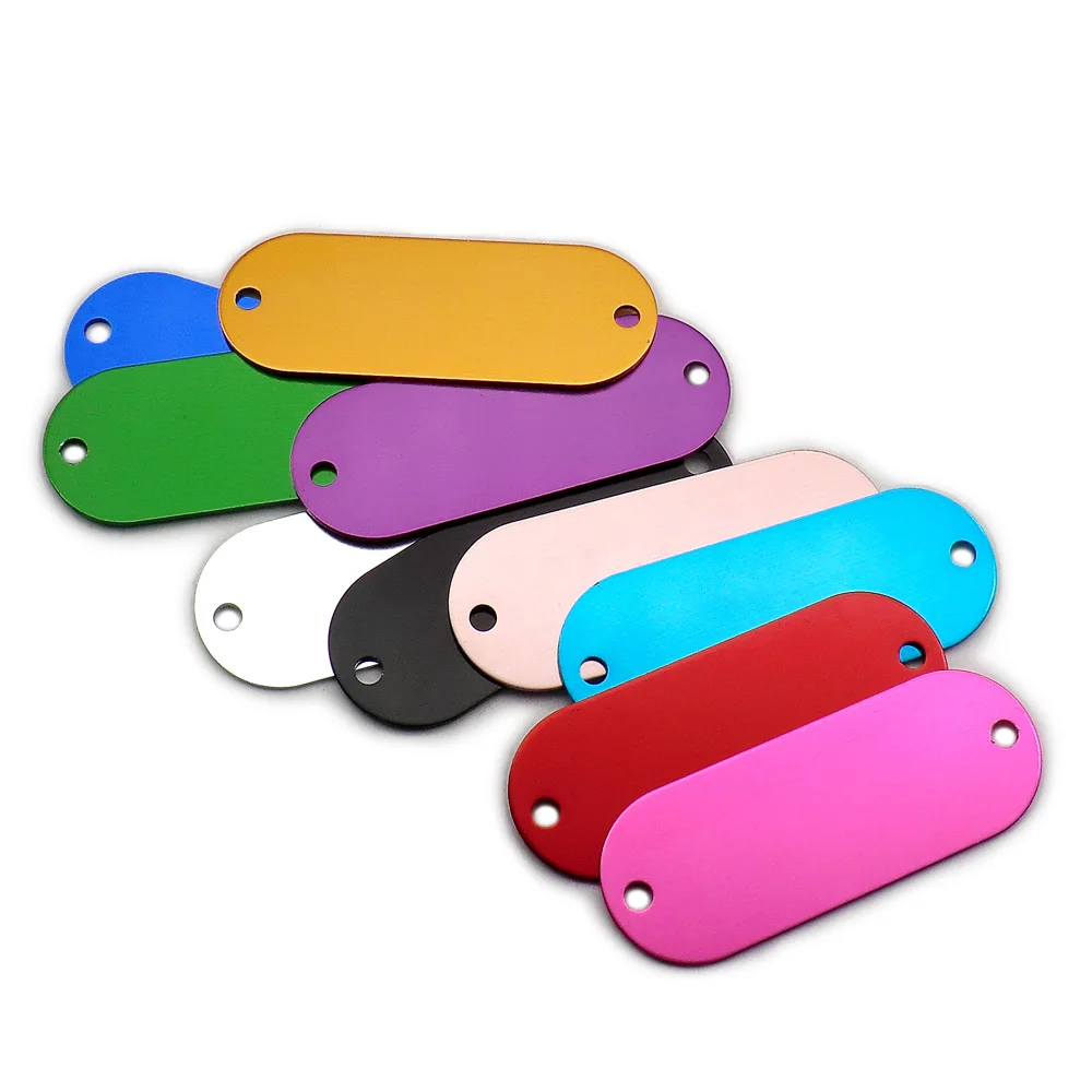 

Wholesale 100Pcs Personalized Customized Pet Dog ID Tag Aluminum Dogs Cat Name Tags Puppy Collar Anti Lost Nameplate Tag For Dog