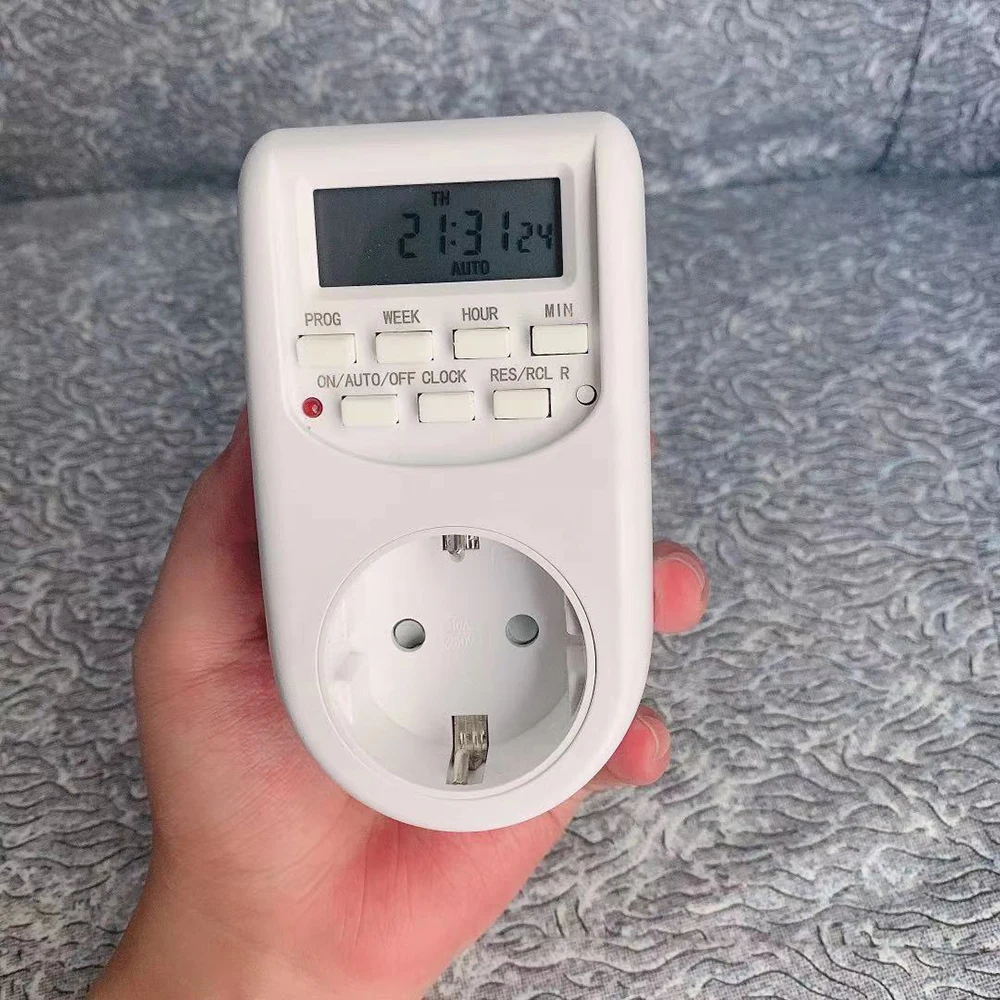 Розетка стандарта ЕС, розетка с таймером, розетка с таймером, розетка 220 В, управление временем, 7 дней программируемый таймер, переключатель обратного отсчета