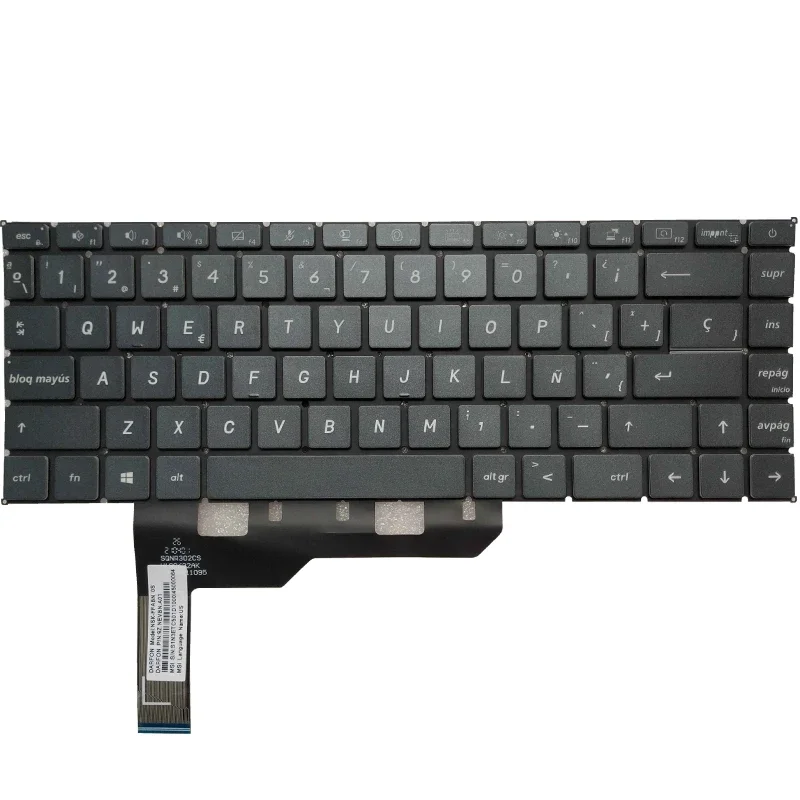 Teclado do Portátil us Espanhol para Msi 15 A10sc219cn A10sc-220cn Branco Retroiluminado V19062 Novo