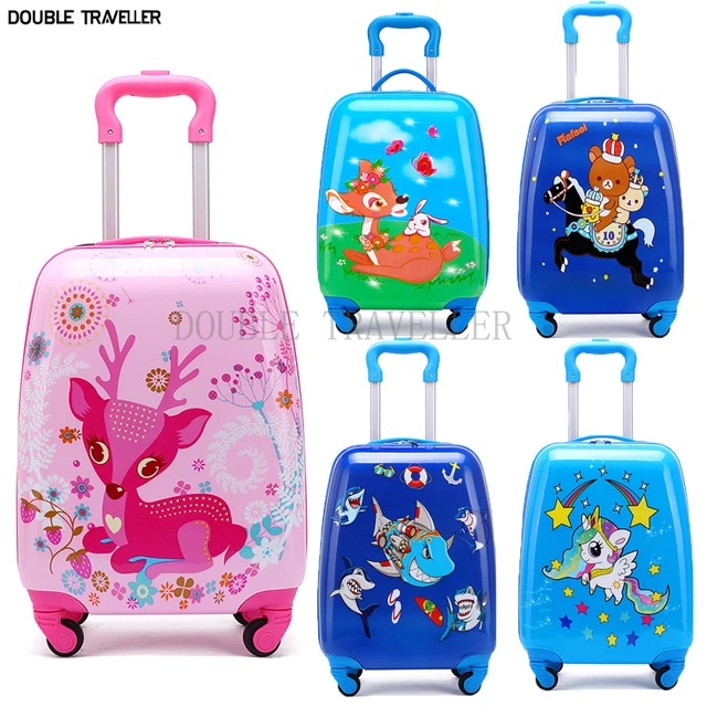 18 inch kids luggage set Children's Travel Suitcase Cute Cartoon Kids  Luggage Trolley case with Backpacks Cabin Rolling Luggage - AliExpress