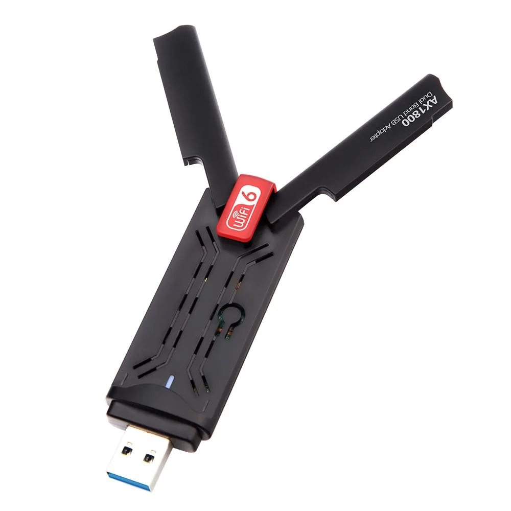 

Wi-Fi 6 USB адаптер 1800 Мбит/с 2,4G/5 ГГц двухдиапазонный 802.11AX Беспроводной Wi-Fi донгл сетевая карта USB 3,0 Wi-Fi адаптер для Windows 11