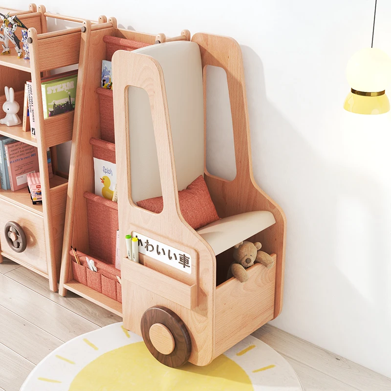 Creative Kids Furniture Car Shape Children Bookshelf Storage Kids Book Cabinet