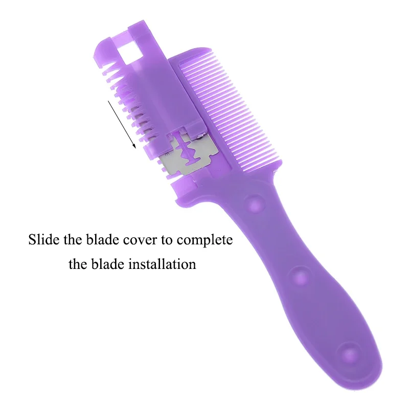 Meisha 1pcs 전문 헤어 면도날 빗 미용 절단 틴닝 빗 홈 DIY 틴닝 트리머 내부 블레이드 C0010A