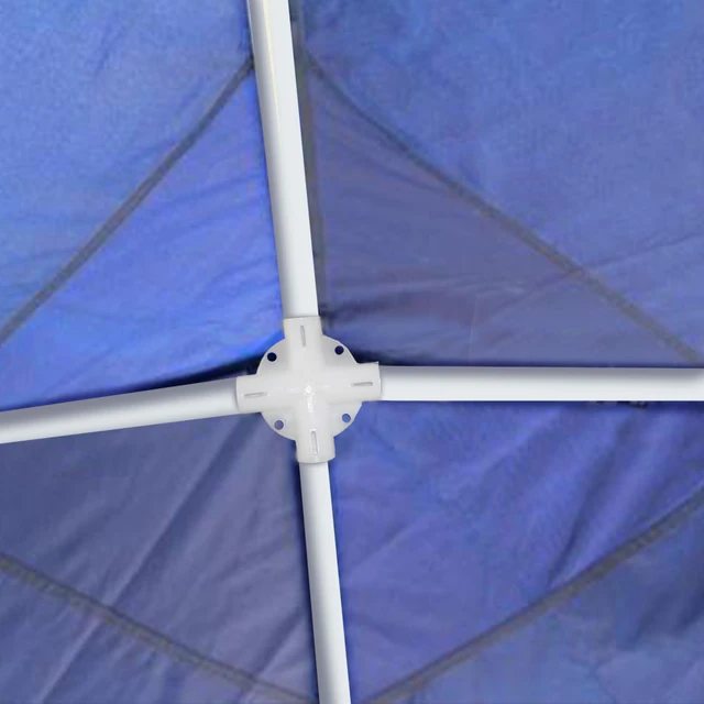 9Db ​​Pótalkatrészek Keresztező Cső Dugó Sátor Láb Sarokközpont Csatlakozó Fehér 25/19 Mm Árnyék Kiegészítők A Pavilon Napellenzőhöz - Image 5