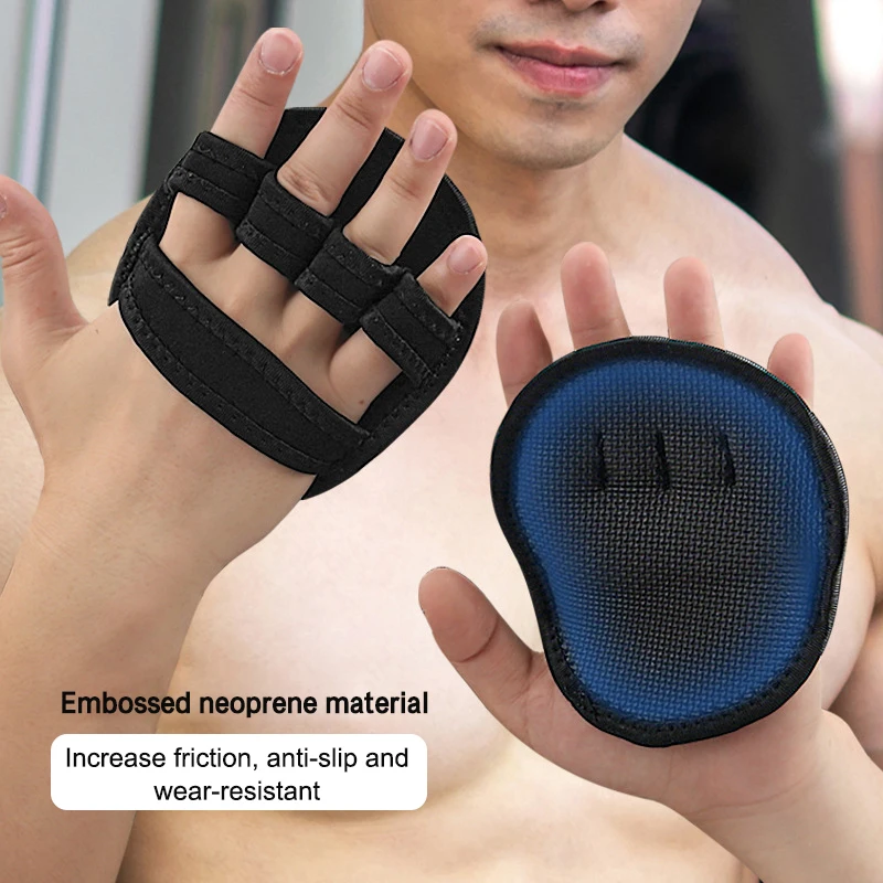 Pair Of Palm Protectors Gym Fitness Gloves Half Finger Weightlifting Dumbbell Grip Pads Training W 3