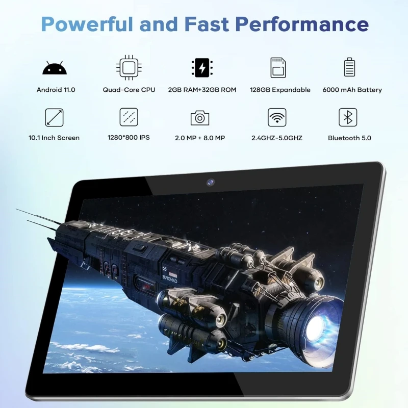 Hot Sales 10.1 Inch T10 FX10 Android 11 Tablet CPU 2GB RAM 32GB ROM A133 Quad-Core 1.4GHz 1280 X 800 IPS HD Type-C