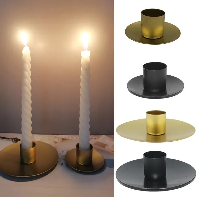 Simple Golden Candle Holders Metal Desktop Candlestick For Wedding Party Festival Candelabra Art Gifts Home Decor Candle Holders 2