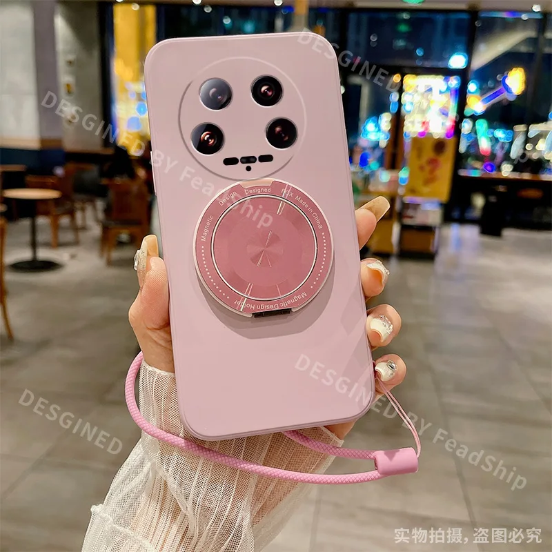 Luxury Magnetic Silicone Phone Case with Screen Protector