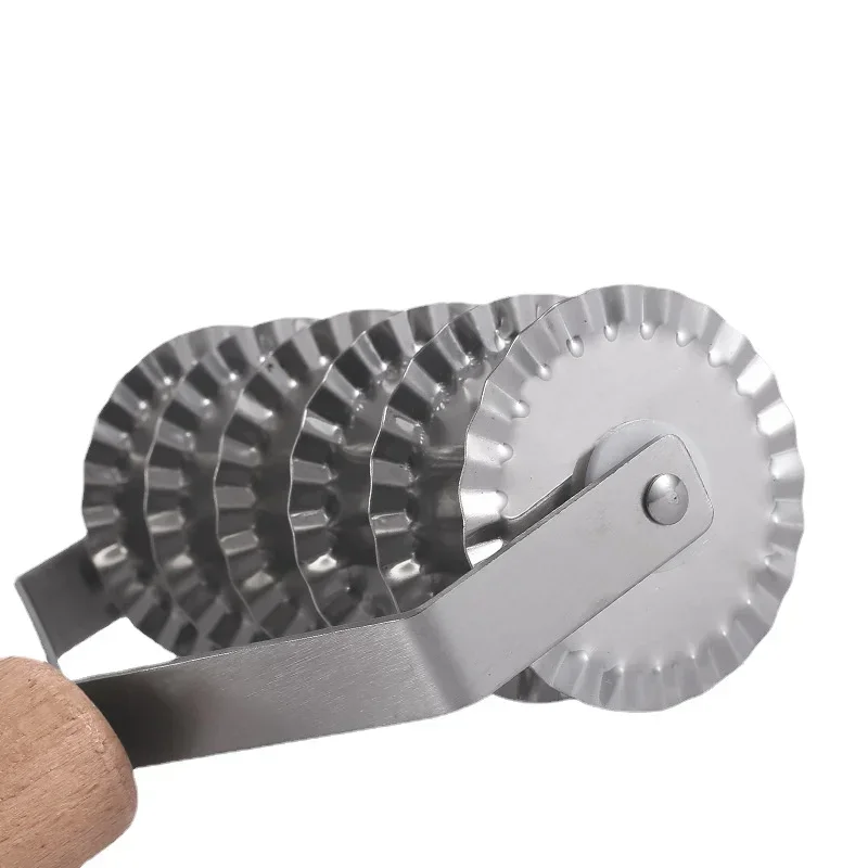 304 Stainless Steel Pastry Wheel Knife Pizza Pastry 6 Roller Cutter for Dough Cookie Pie Craft Kitchen Accessories