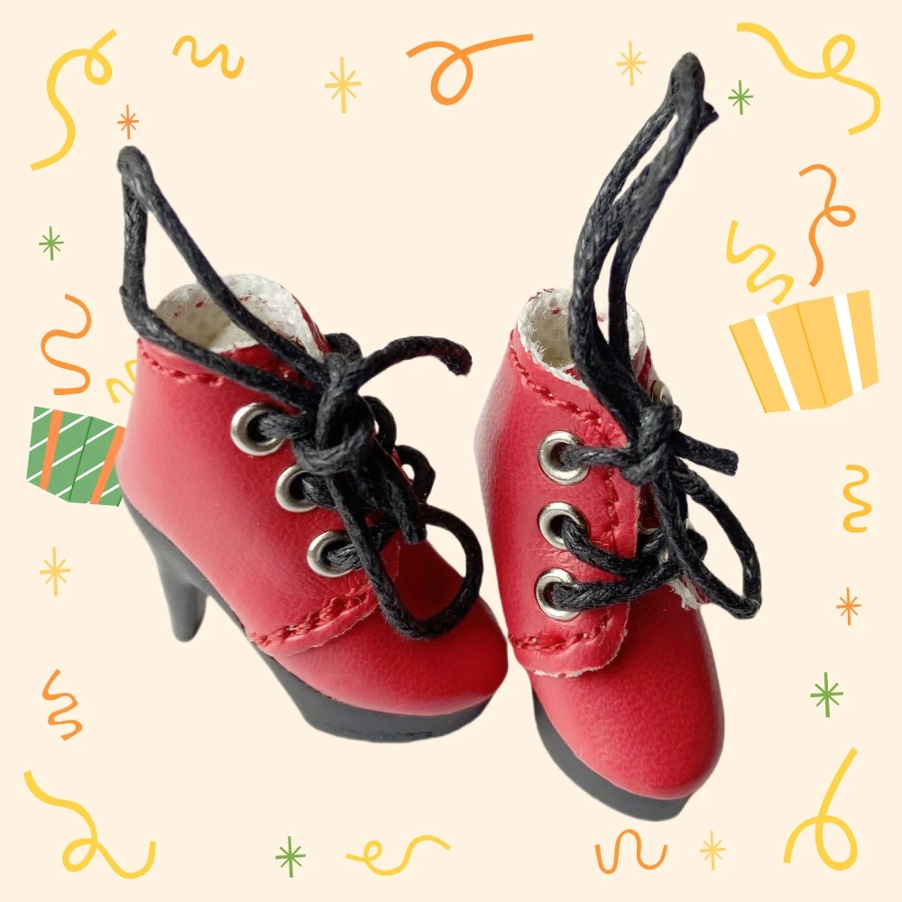 Doll shoes Doll accessories 2.5cm Mini Doll Shoes for Blythe Dolls Toy Cute High Heel Shoes for Azone Obitsu Licca BJD Accessories OB22 OB24 Dolls