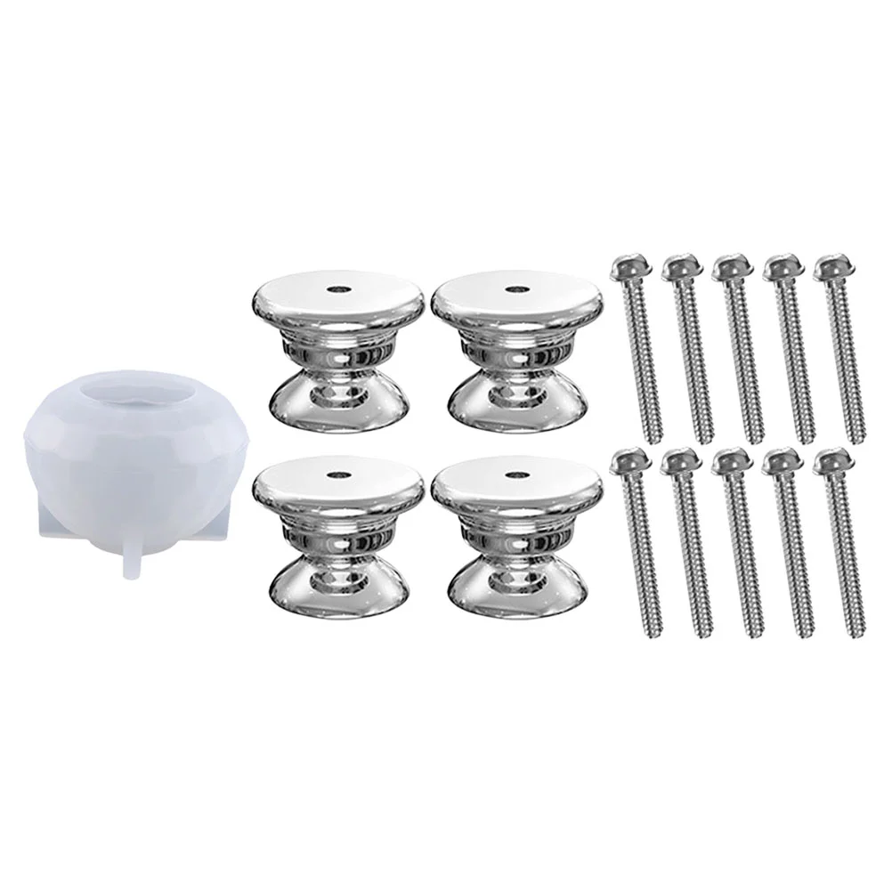 

1 Set Home Silicone Drawer Knob Mold with Screws Cabinet Knob Mold DIY Accessory
