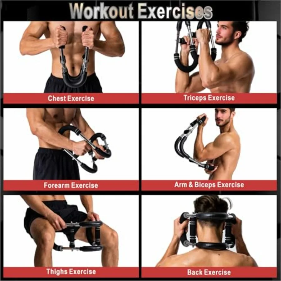 Twister Arm Trainer, Adjustable Resistance Chest Workout Equipment for Men Women, Forearm Biceps Tricep Chest Thigh Exerciser, P