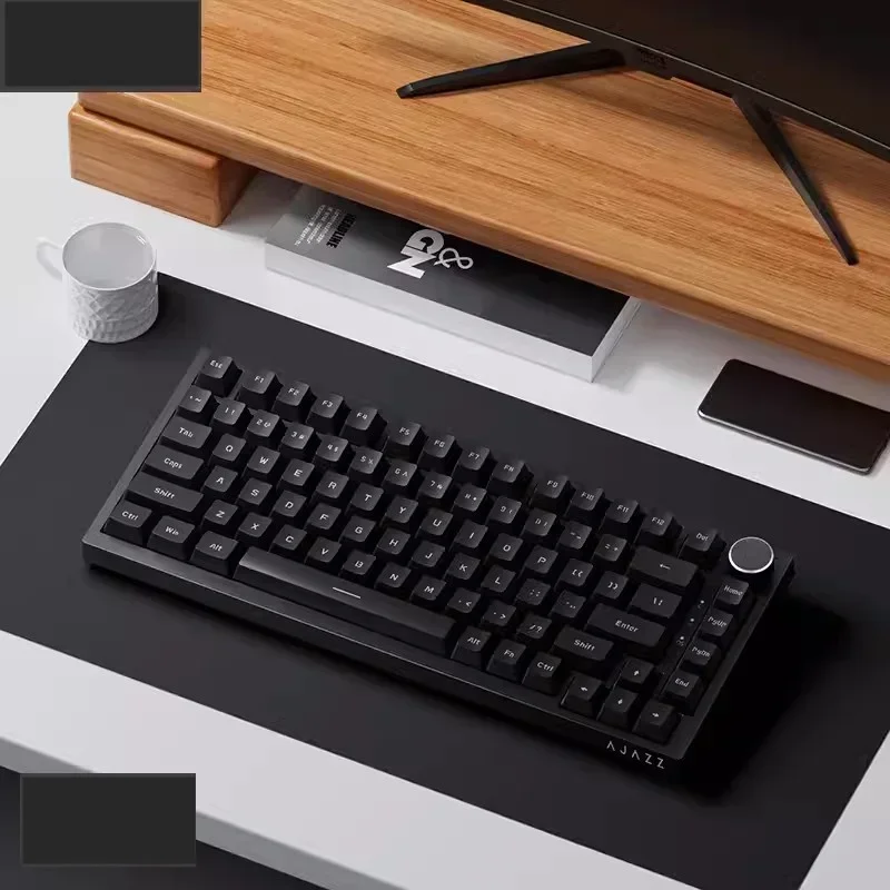 【ak825】ハイルーフ棚（直線タイプ）【ブラックレザー】 Ajazz Ak820 Mechanical Keyboard Customized Wired/Three-Mode