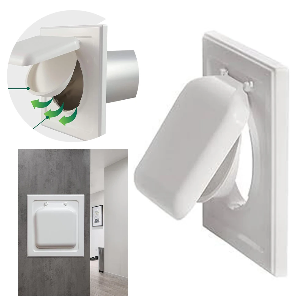 Dual Door Dryer Vent Cover with Screws House Vent Covers Exterior Easy Installation Dryer Vent Duct Cover Safe for Dryer
