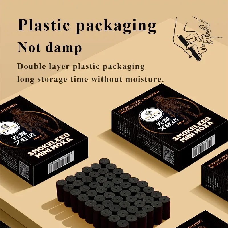 Zhongyan Taihe Brand Smokeless Moxa Column Pure Moxibustion Column Home Use 54 Capsules / Box