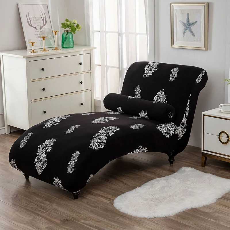 Stretch Armless Chair Protective Cover Elastic Velvet Chaise Longue Cover Sofa Bed Armcair Slipcovers Home Living Room Decor 5