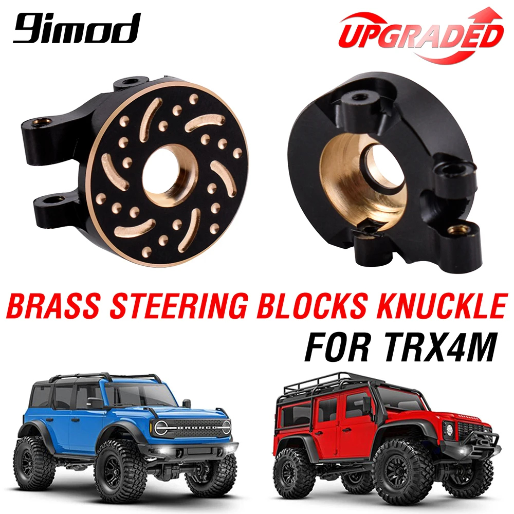 9Imod Per Trx4M Blocchi Di Sterzo In Ottone Knuckle Heavy Duty Contrappeso Traxxas 1/18 Rc Crawler Car Bronco Defender