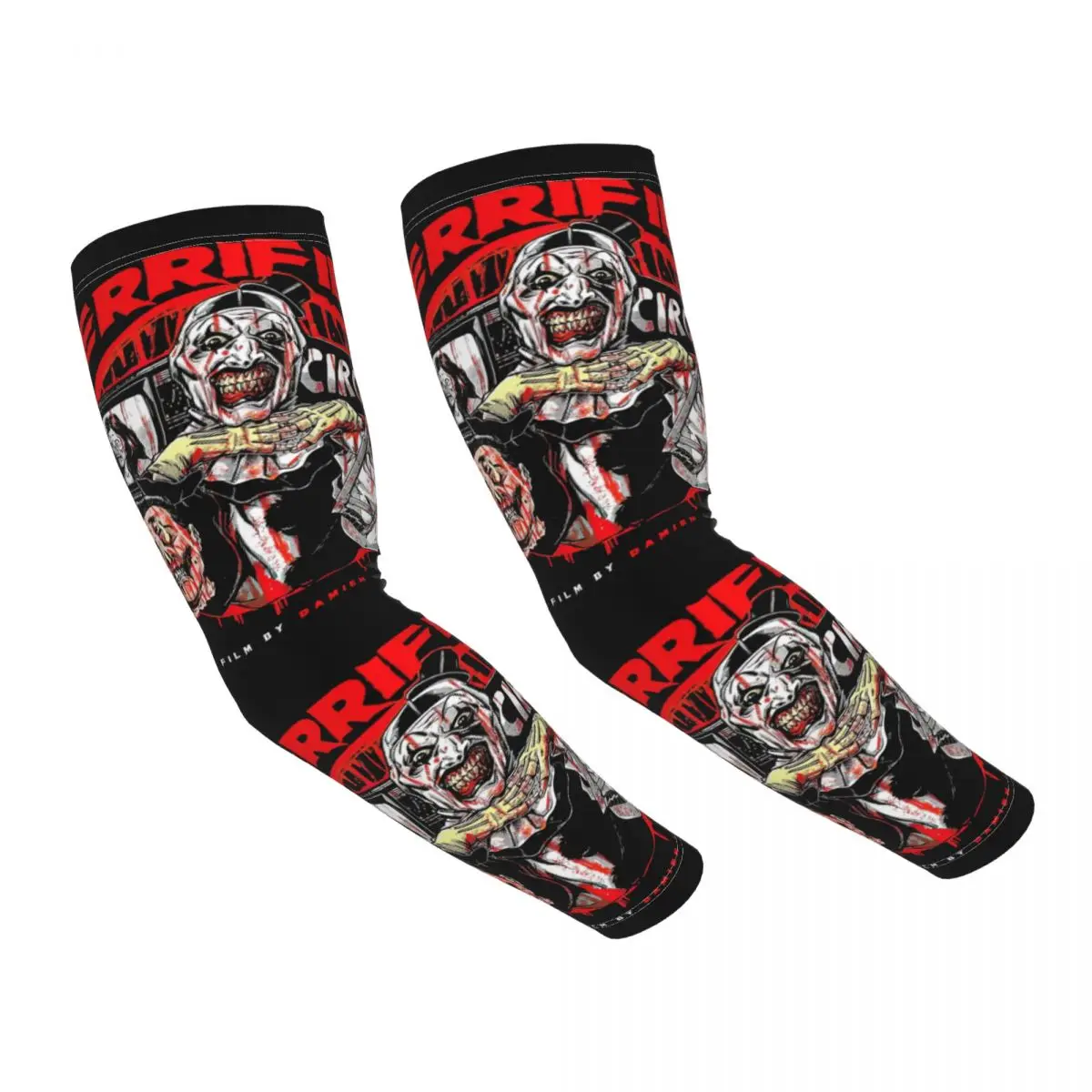 

Terrifiers Halloween Horror Movie Cooling Arm Sleeves for Men Women Cycling Fishing Tattoo Cover Up