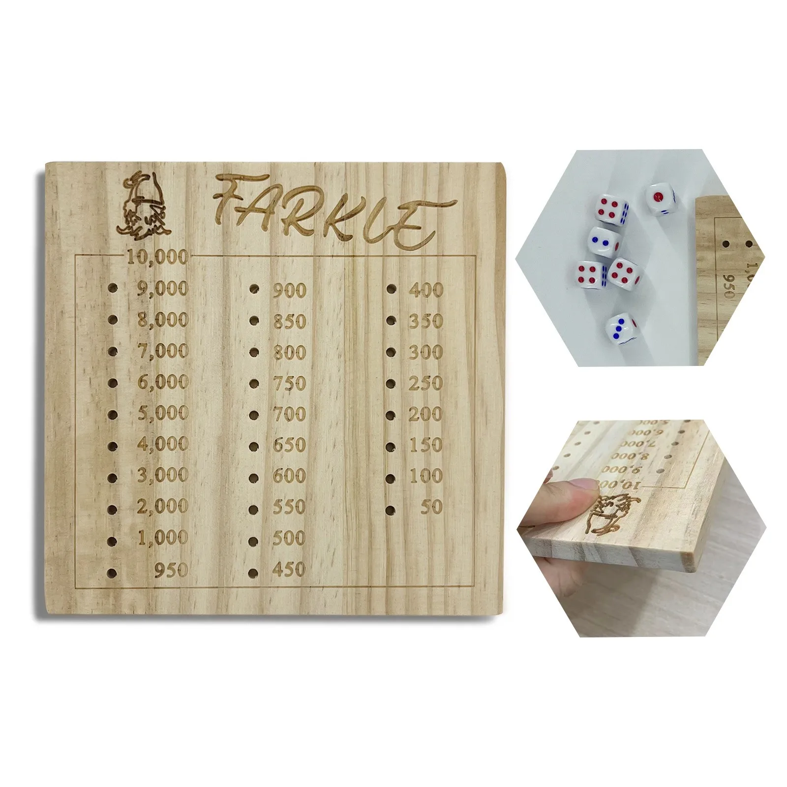 Chaos Daemons Classic Dice Tray Classic Dice Game With 15cm Wood Tray 1 Set Of 6 Pearl 4 Marker Holder For The