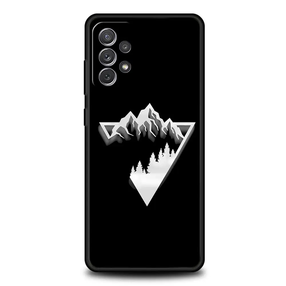 Line Mountain Scenery Sun Moon Phone Case Cover