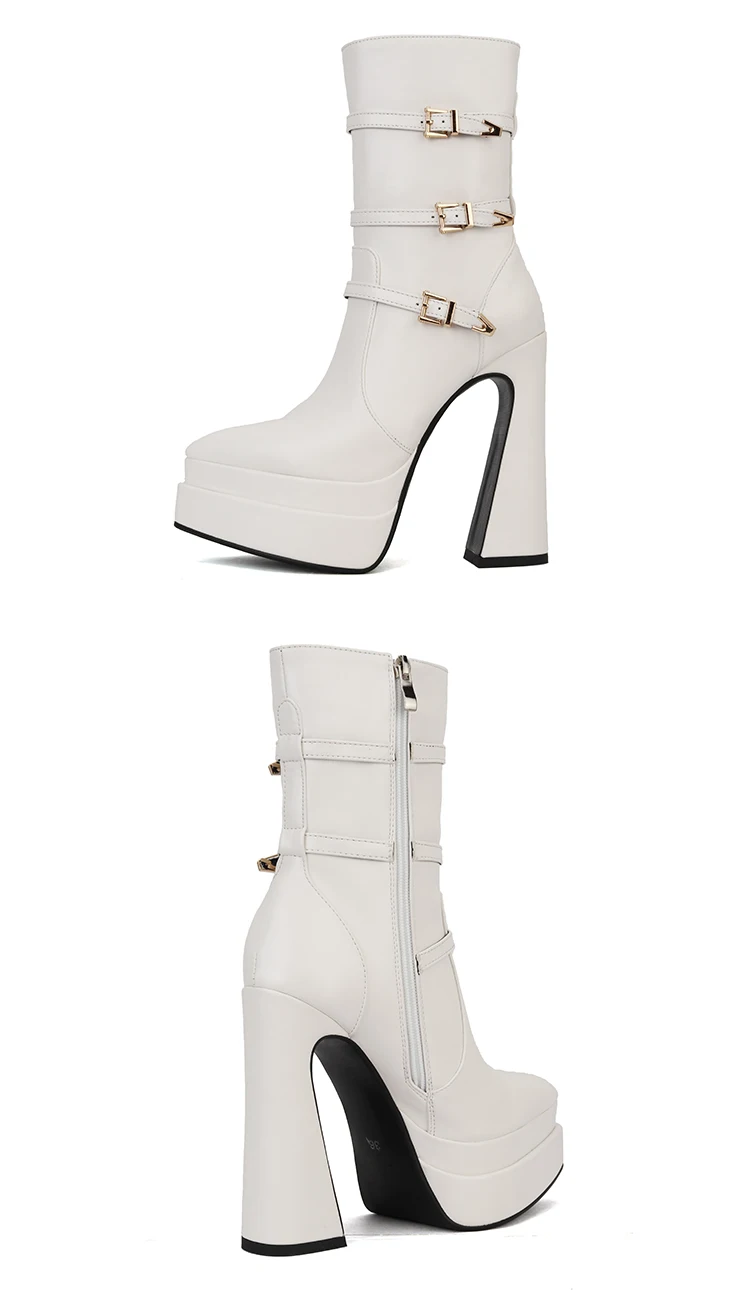 ankle platform high heel boots