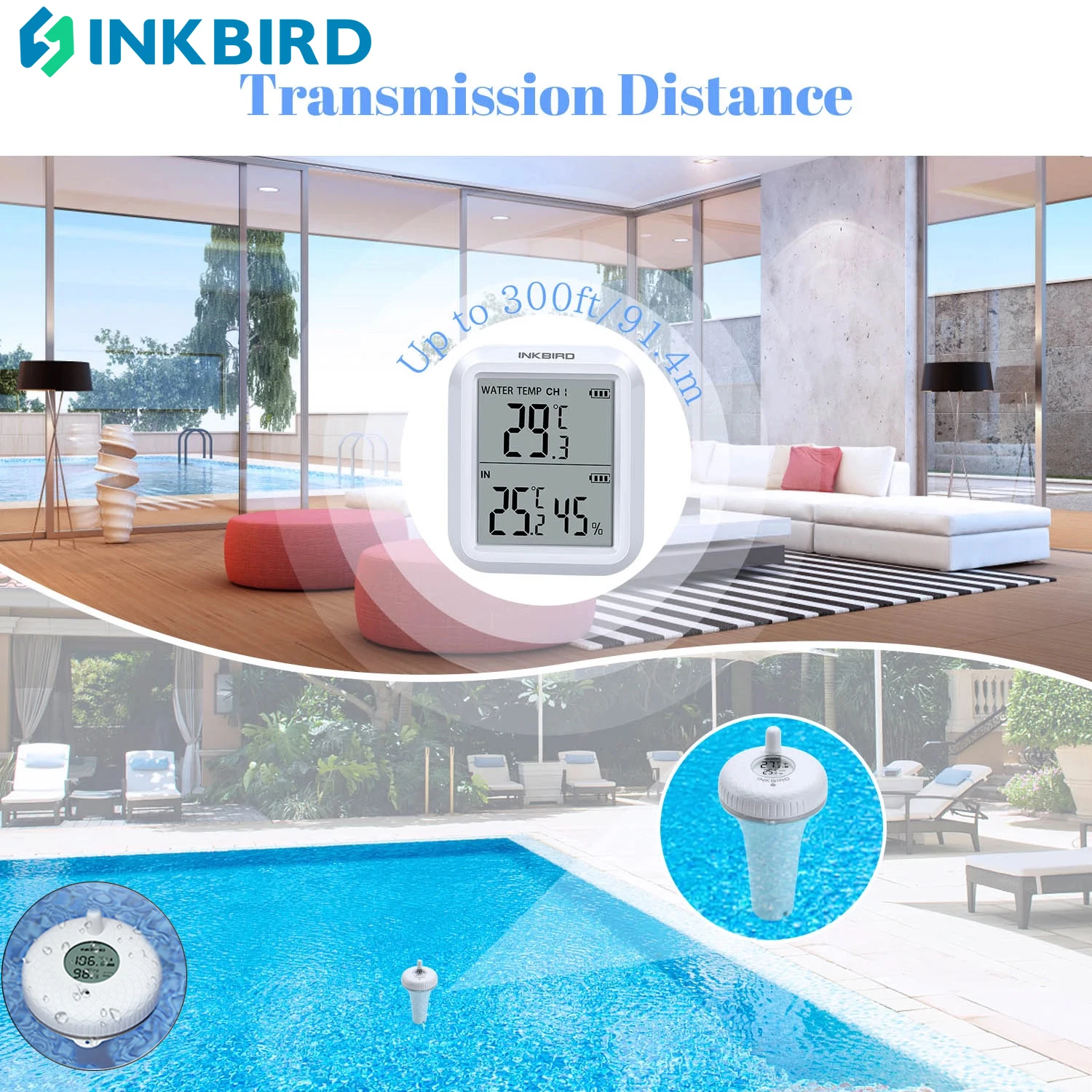 WiFi Gateway Spas Thermometers Wireless APP Monitoring Swimming Pool Hot  Tub CF
