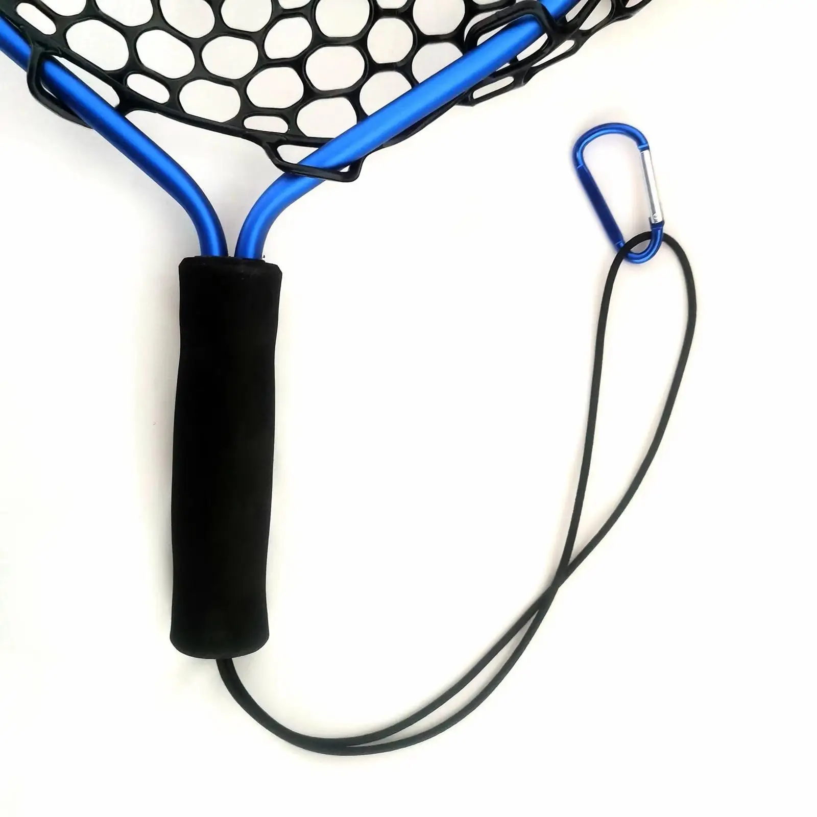 Fishing Landing Net Strong Load Bearing with Lanyard and Carabiner Wading Net for Outdoor Freshwater Saltwater Kayak Fly Fishing