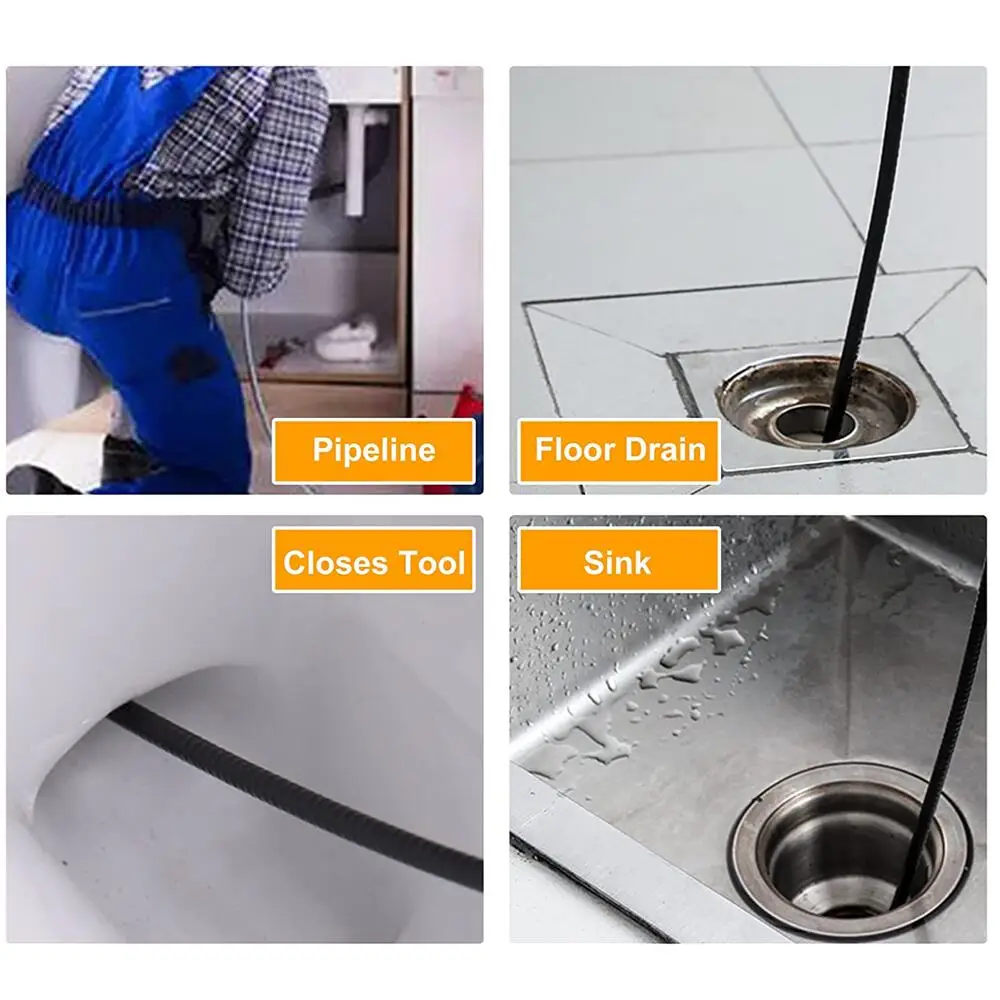 Stainless Steel Sewer Drain Pipe Jetter Cleaning Nozzle For G 1/4 High Pressure Washer Hose 3
