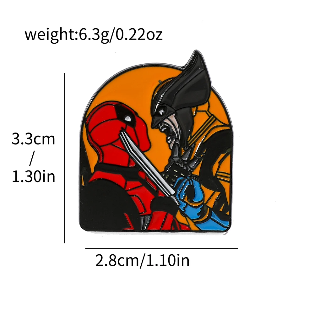 Cartoon Marvel Comics Brooch Handsome Gersonality Deadpool Enamel Pin Metal Badge Jewelry Clothing Backpack Accessories 5 Pcs enamel pins metal brooch enamel brooch