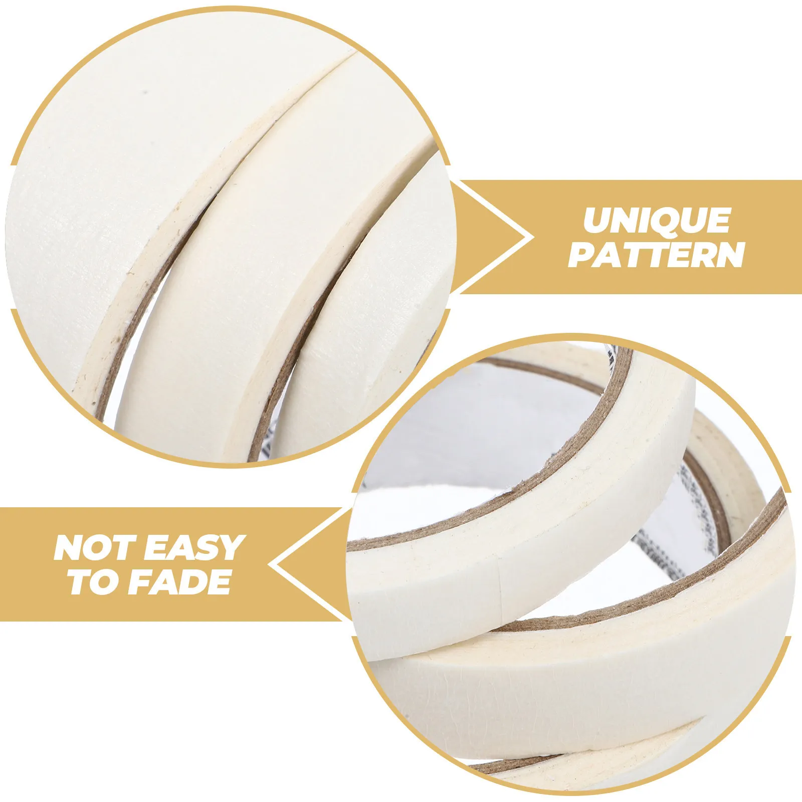 3Pcs 화이트 마스킹 테이프 저널링 스크랩북킹 수채화 종이 테두리 제도 그림 그리기 잔여물 없음 공예