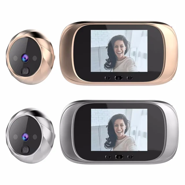 Sonnette Vidéo 90 de 2.8 Pouces avec Écran LCD Numérique et Détection de Mouvement, Appareil de permission Électronique avec Œil de Chat 1