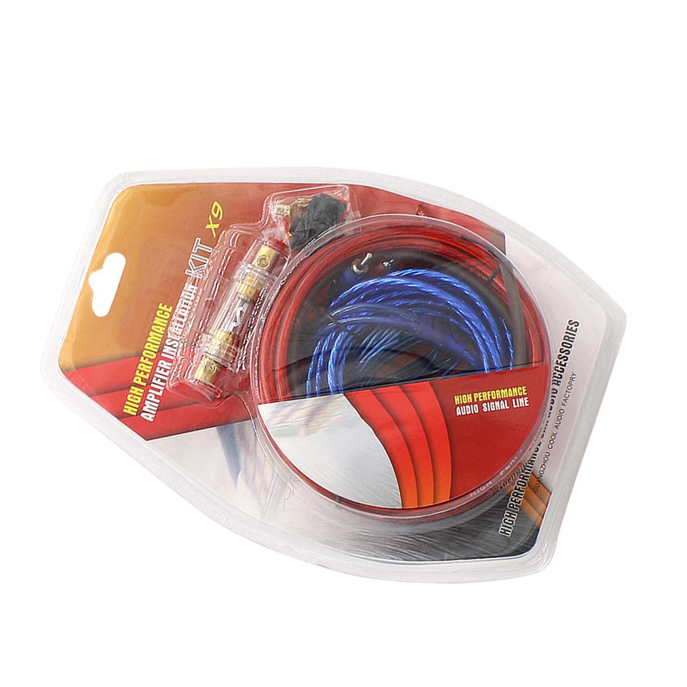 10GA Car Audio Speaker Subwoofer Car Power Amplifier Wiring Kit 60Amp Fuse Holder Set for Auto Parts