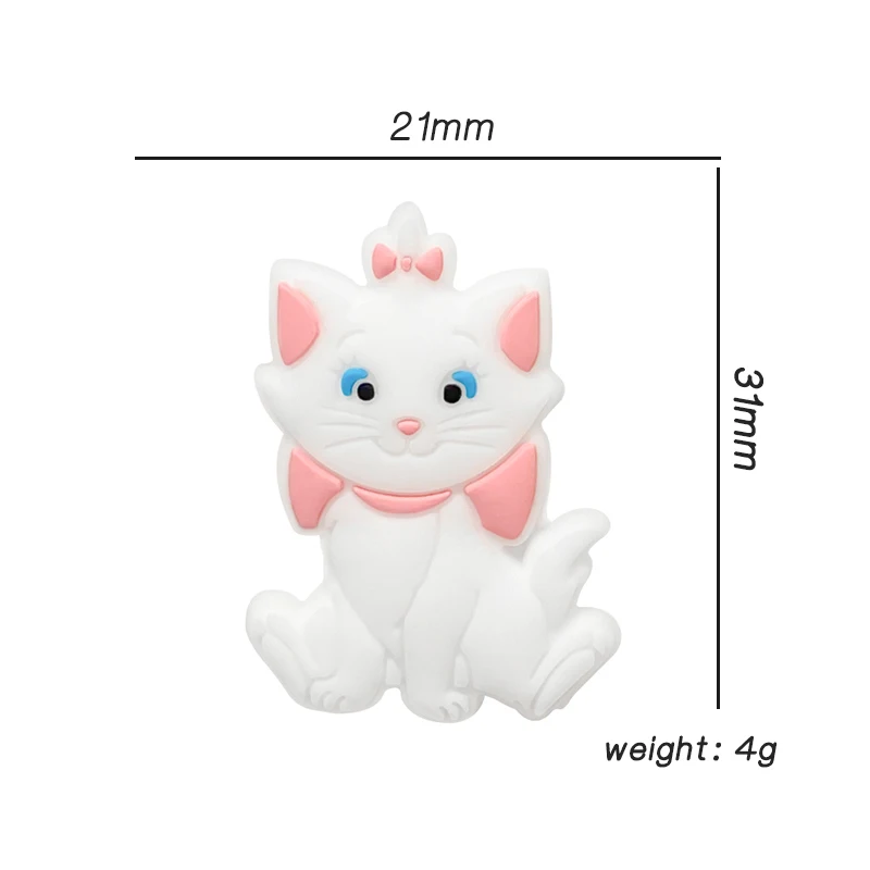 5pcs New Baby Silicone Disney Cartoon Teething Beads Baby Oral Care Food-Grade DIY Nipple Necklace Toy Accessories