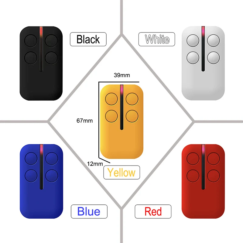 4 in 1 차고 문 원격 제어 게이트 280MHz-868MHz 다중 주파수 코드 그래버 433MHz 원격 제어 차고 문 오프너