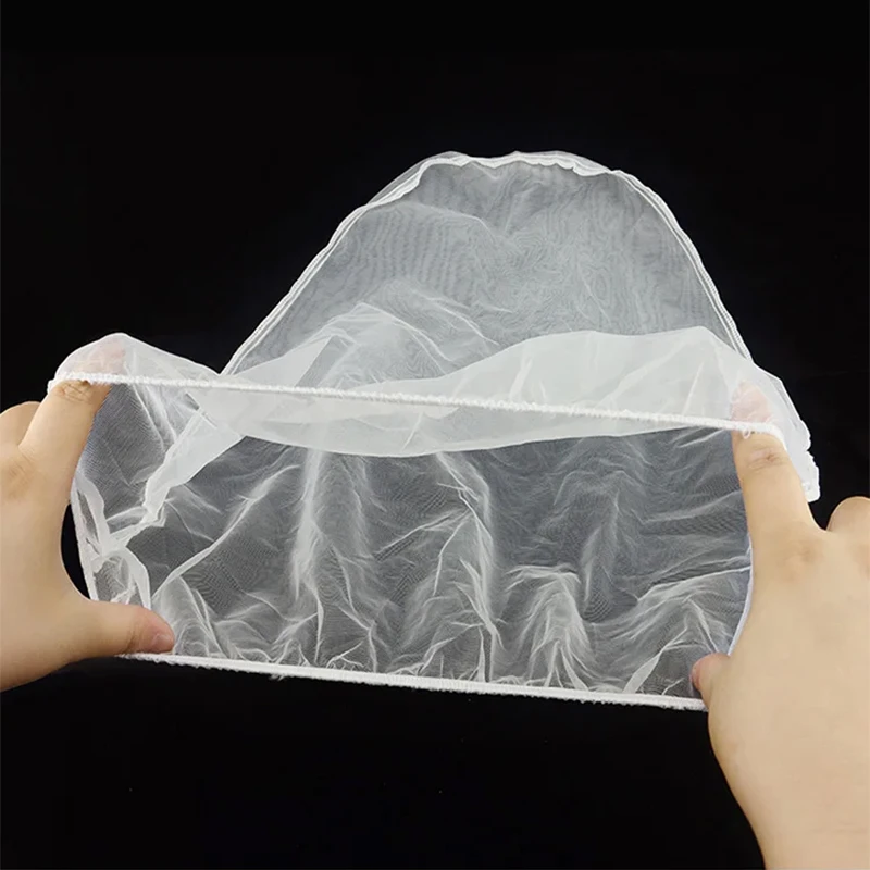 5Pcs Paint Strainer Bags White Fine Mesh Filters Bag Bucket Elastic Opening Strainer Bags Hydroponic Paint Filter Bag for