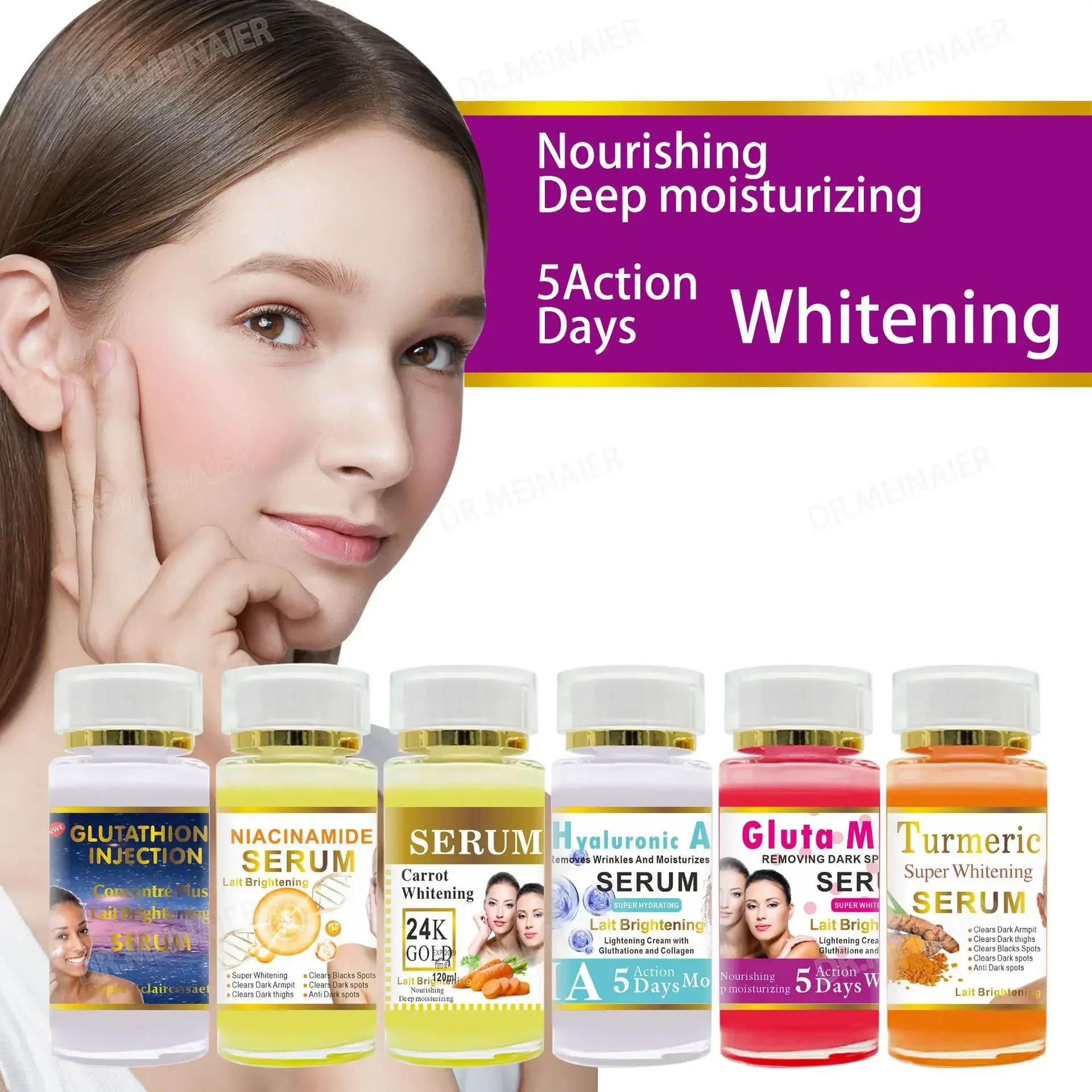 120ml Glutathione Carrot Face Essence Repairing Essence Elasticizing Essence Original Solution Moisturizing Firming Face Skin 1
