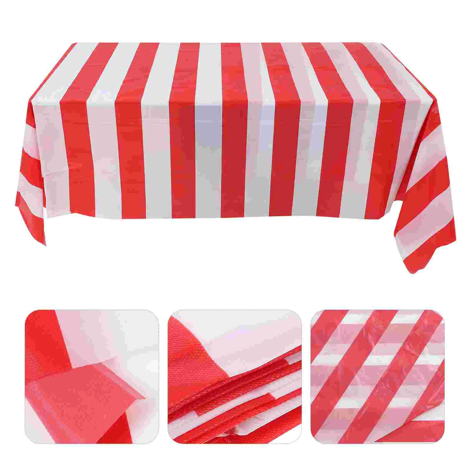 2pcs Circus Party Tablecloth Creative Decorative Stripe Birthday Party Decorations Birthday