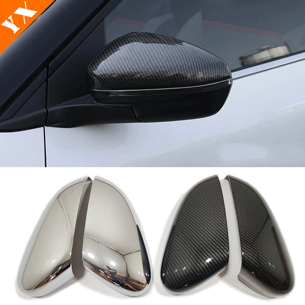 Cubierta de espejo retrovisor lateral para coche, carbono cromado para Vauxhall Corsa E Mokka 2023, accesorios| | - AliExpress