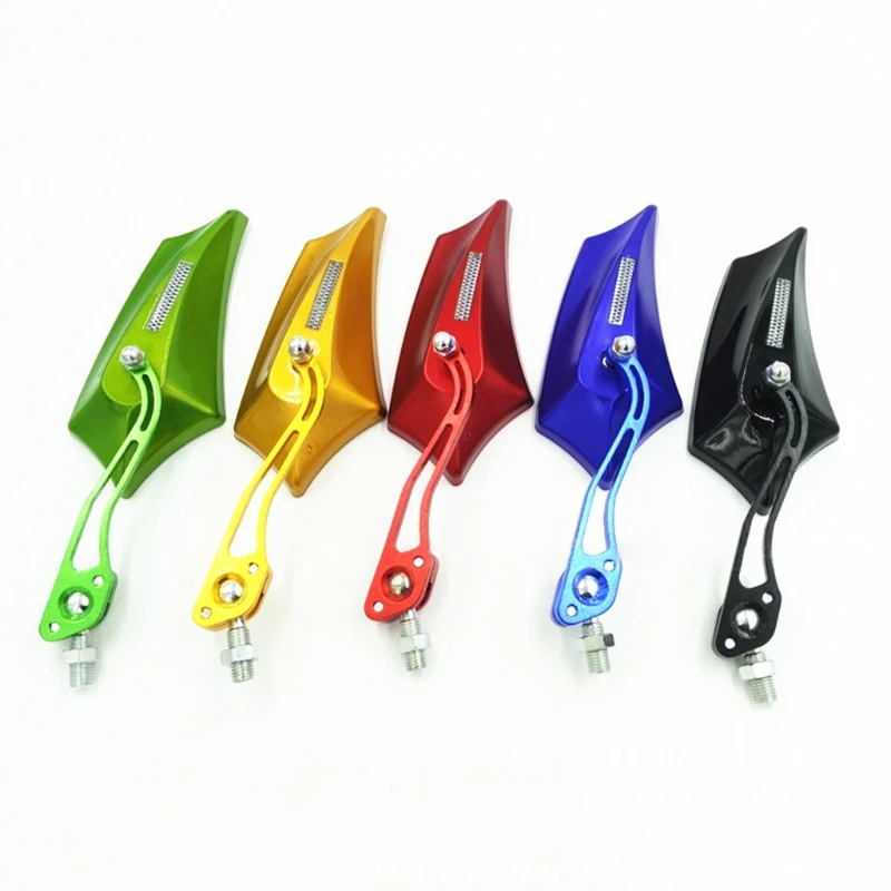 1 Pair Motorcycle Modified Handlebar Rear View Mirror Left Right Side 8mm 10mm F19A