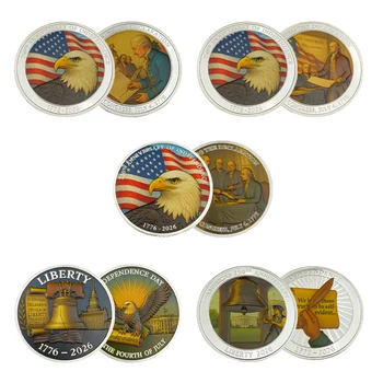 1776-2026 5-piece USA 250th Anniversary Silver Coins in plastic shells