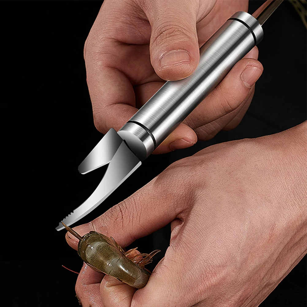 5 In 1 Multifunctional Shrimp Line Fish Maw Knife Shrimp Peeler Stainless Steel Kitchen Fish Scale Planer Duck Intestine Tool fish scales scraper fish scale cleaner shrimp peeler fish scale scraper