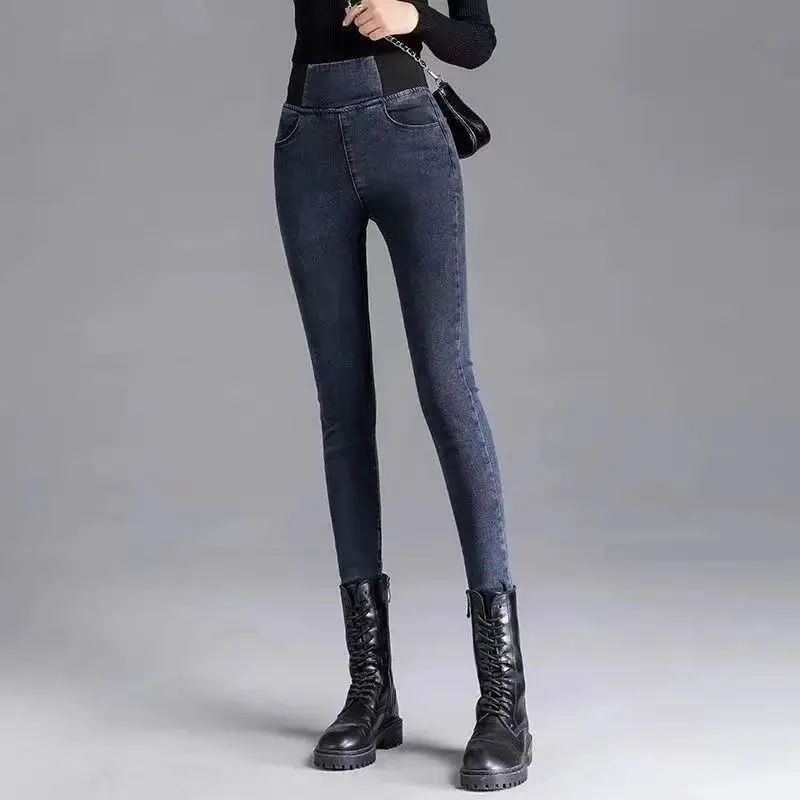 Women's Autumn and Winter New Fashion Elegant High Waist Solid Color Versatile Casual Western Commuting Comfortable Youth Pants